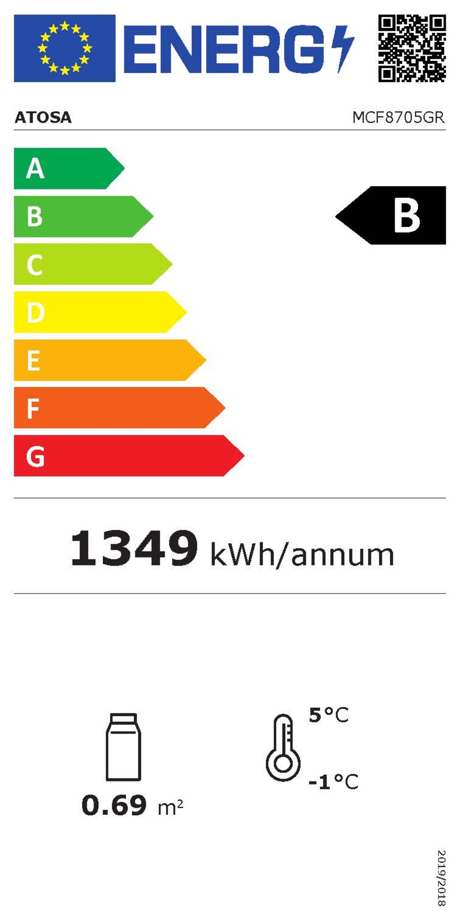 ARMARIO FRIGORÍFICO CRISTAL- VENTILADO -220-240V/280W 1.9kWh/24H Capacidad 610L - N.1 Puerta de CristaL- TEMP.  0°/ +8°C - Dim. L685xP805xH2112mm Energy B大单门冷藏陈列柜 -